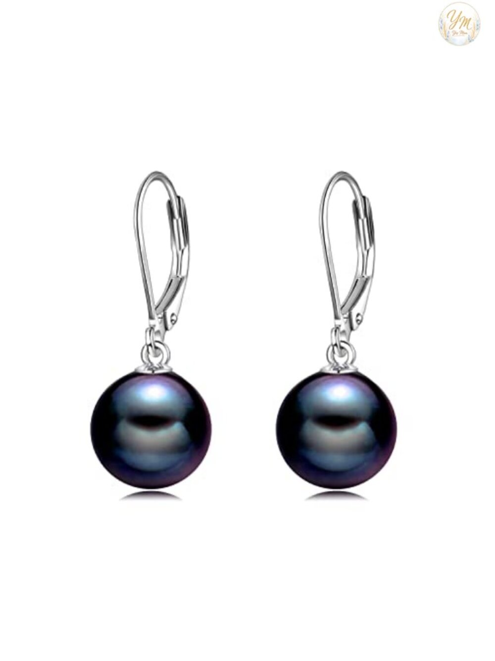 Genuine Freshwater Pearl 925 Sterling Silver Leverback Earrings